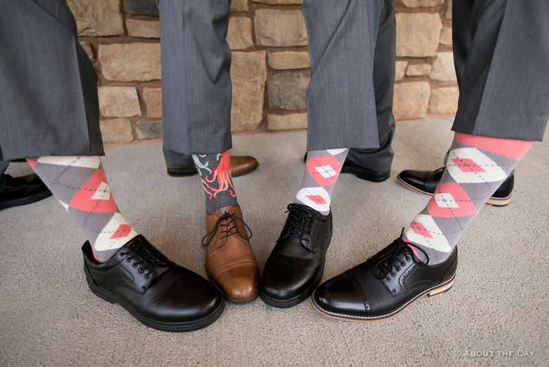 Will and his groomsmen show their wild socks