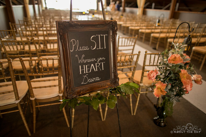 The ceremony setting at Lord Hill Farm