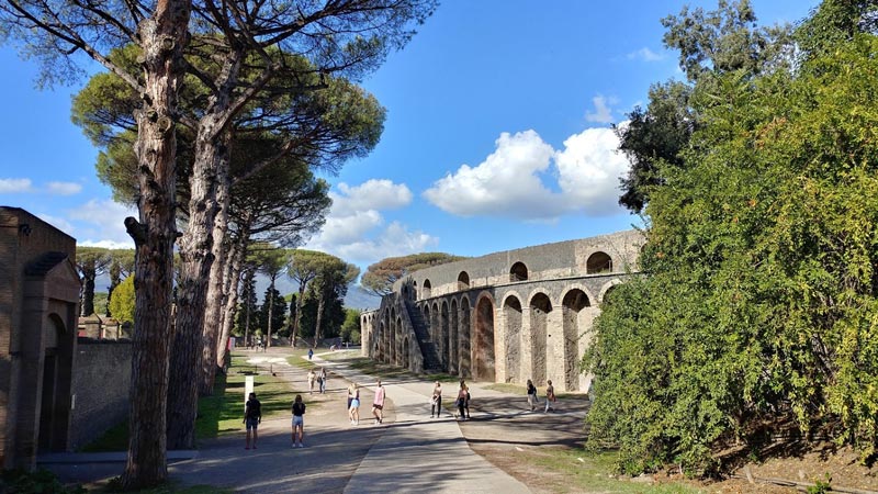 Down the street to Pompei Colosseum