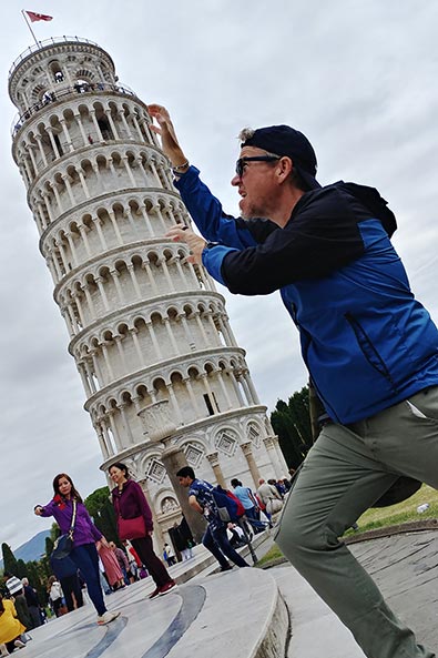 Never been done before at the Leaning Tower of Pisa