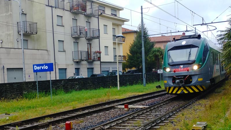 The train station in Dervio was within steps of our apartment