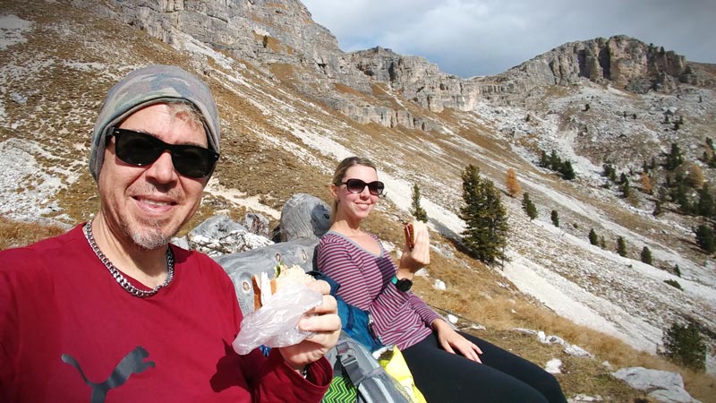 Stopping for lunch along trail 14