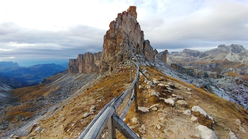 A spectacular and dramatic view from the pass overlooking both sides