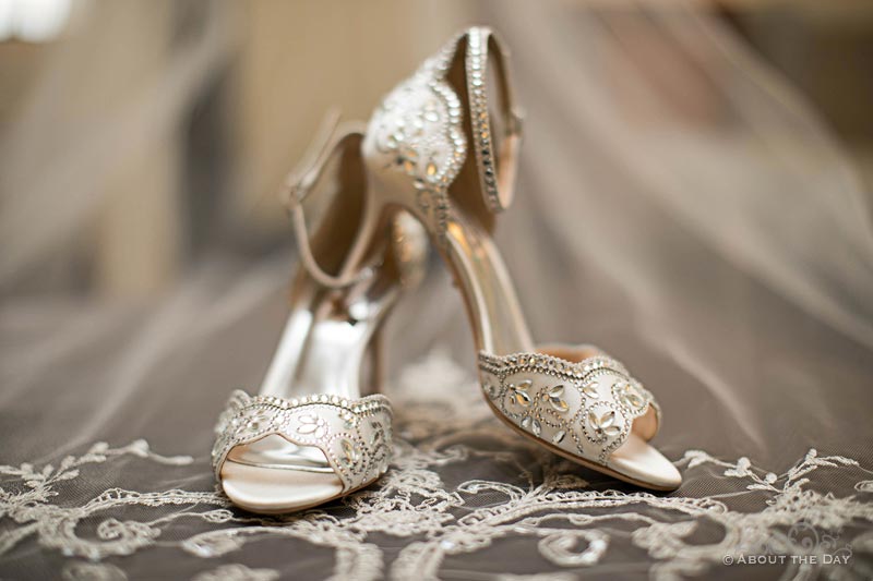 Close up of Faviola's Wedding shoes