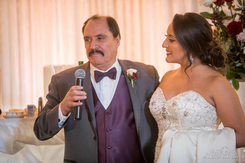 Father of the Bride gives a toast