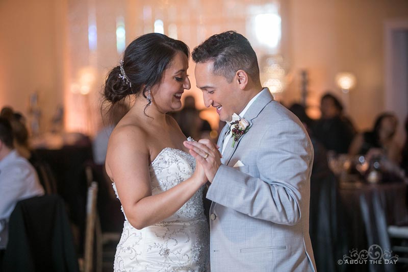 Erik and Faviola have their first dance as a married couple