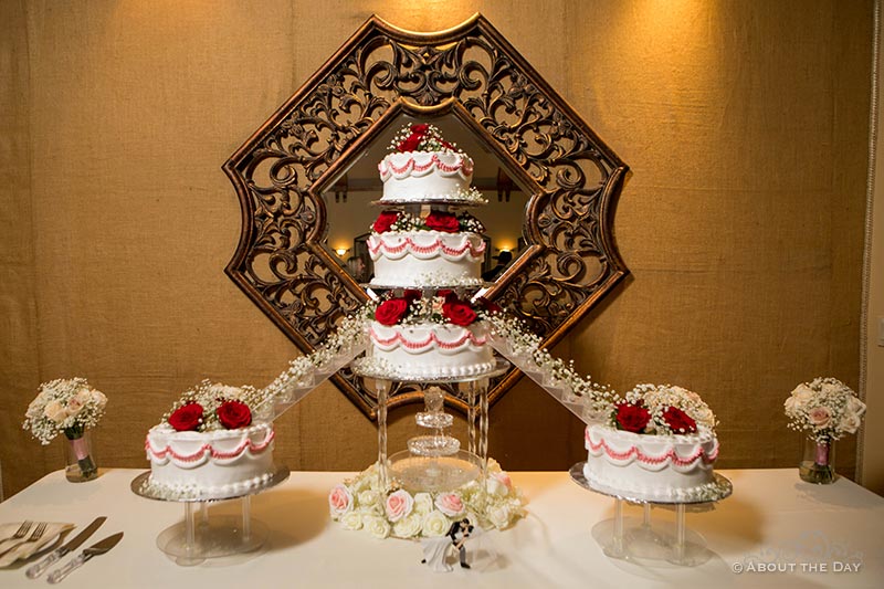 Garret & Eugenia's massive wedding cake