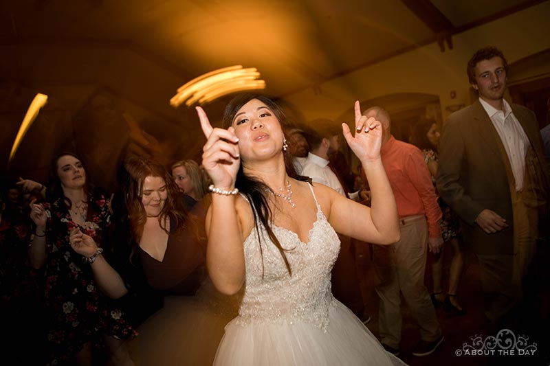 Eugenia gets the dance party going at Zenith Vineyards
