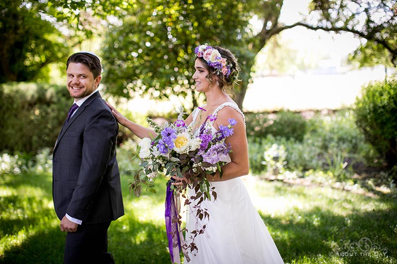 Jacob & Raquel's first look at Wisteria Gardens in Medford, Oregon