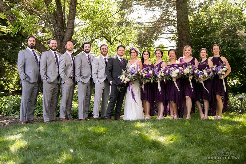 Jacob & Raquel with their wedding party