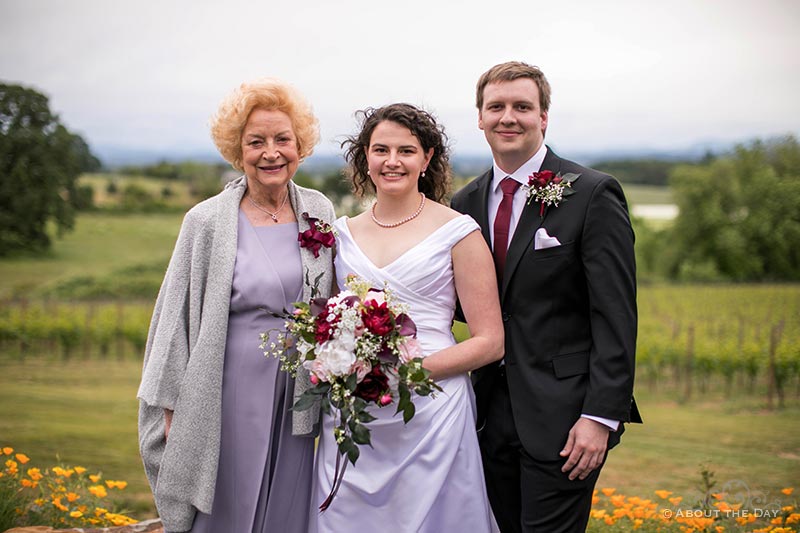 The Bride and Groom with her Grandmother