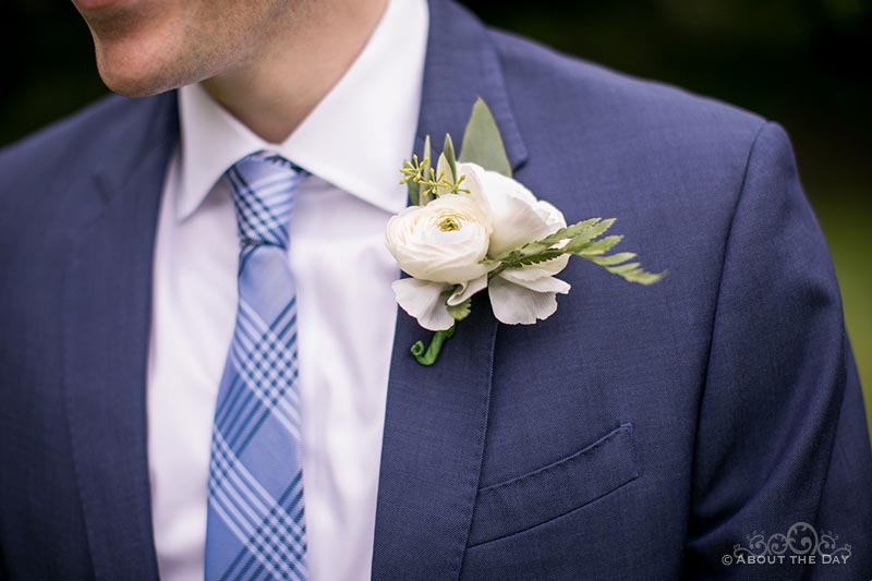 David's wedding boutonniere