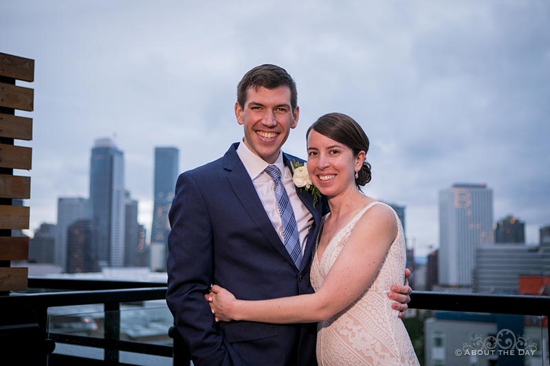 David & Vanessa on the rooftop of Jet on Boylston