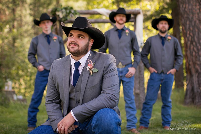 James and his groomsmen